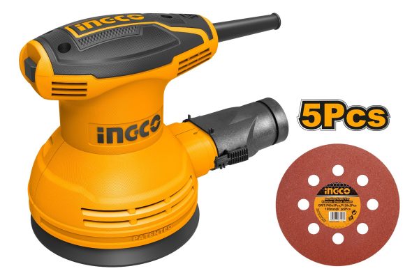 Ff Lijadora Roto Orbital 320w Industrial Ingco C Bolsa+5hoja - Imagen 3