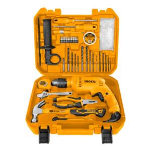 Set Taladro 680w Herramientas + Valija Ingco Hkthp11151