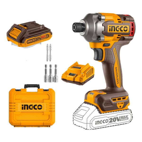 Atornillador De Impacto A Bateria 20v P20s Con 2 Bat Carg