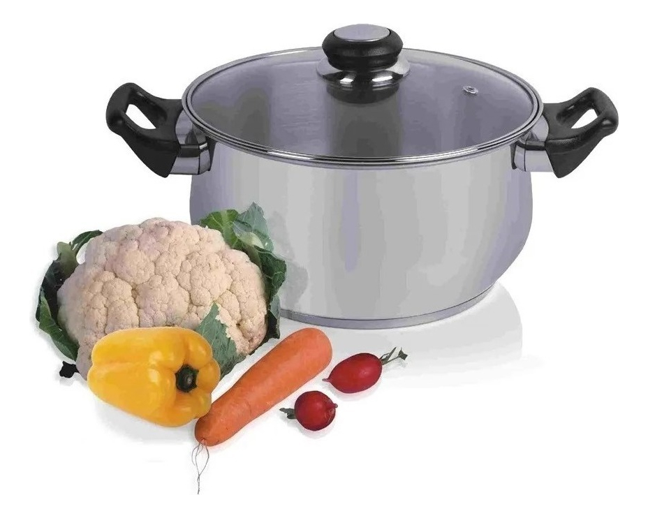 Cacerola Cuori Mod Giulia 16 X 10 2lt Acero Inox Color Gris