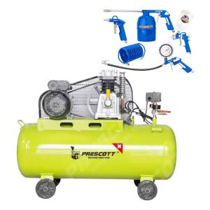 Compresor Aire Pcraft Prescott 200lt 3hp Elect +kit 5 Piezas