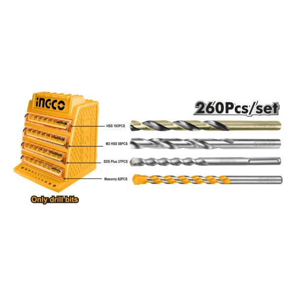 Kit 260 Mechas P Exhibidor Ingco Akd2608m-1