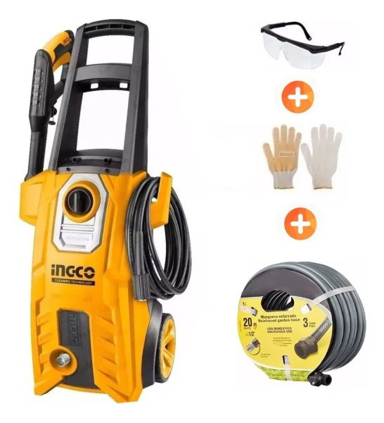 Ff Hidrolavadora Ingco 150bar 1800w Profesional Hpwr18008 - Imagen 2