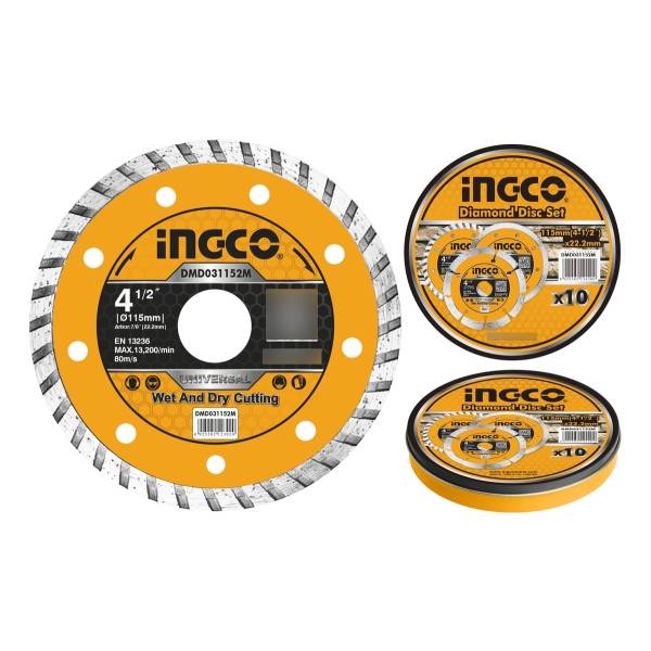 Disco Turbo Lata X10 4 1/2 X 22.2mm Ingco Dmd031152m