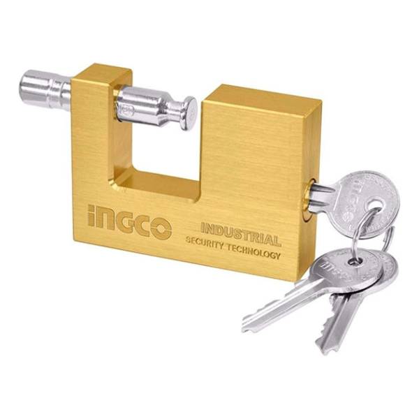 Ff Candado Seguridad 70mm Rectangular Ingco Dbbpl0702 Bronce