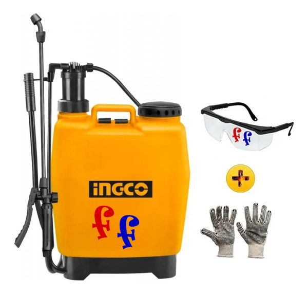 Pulverizador Fumigador 16lt Mochila Ingco Hspp4161 Desinfect Color Amarillo Talle 16 Lts - Imagen 2