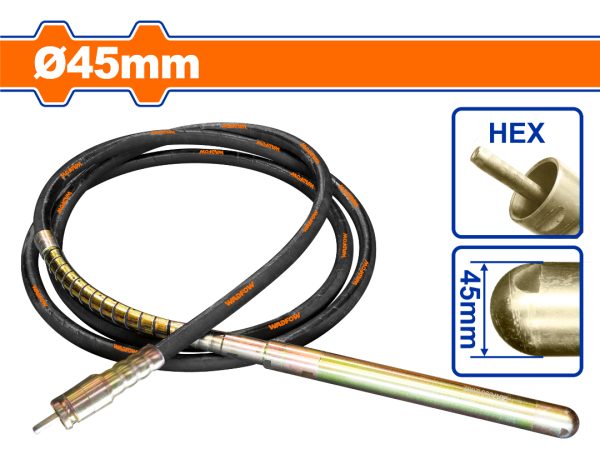 Manguera Para Vibrador De Hormigon Hex 45mm Wadfow Wvrp2a45 - Imagen 2