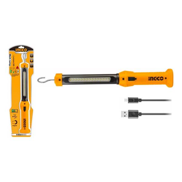Lampara Trabajo Taller Ingco Hwli35261 Bat Recargable 3.5w