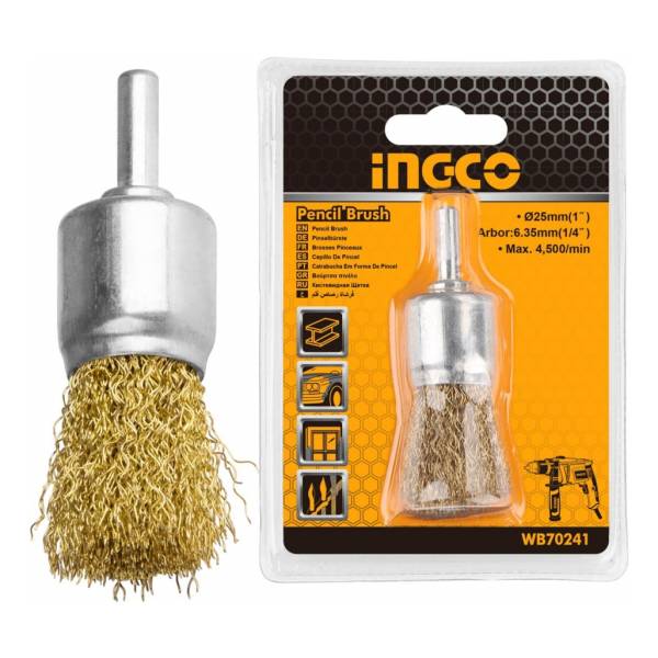 Cepillo Copa Tipo Lapiz 24mm P Taladro Ingco Wb70241