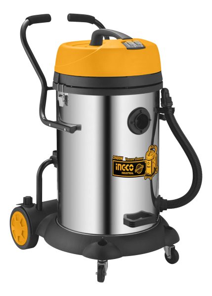 Aspiradora 75lt Seco Humedo 2x1200w Ingco Vc24751 Industrial - Imagen 2