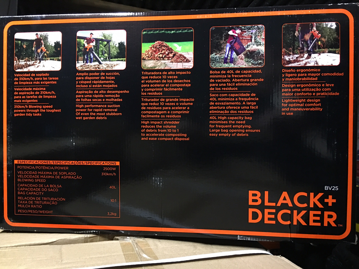 Sopladora Aspiradora Trituradora Black And + Decker 310km/h - Imagen 3