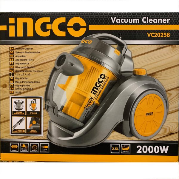 Aspiradora Sin Bolsa Ingco 2.5lt 2000w Regulador Vel Vc20258 - Imagen 5
