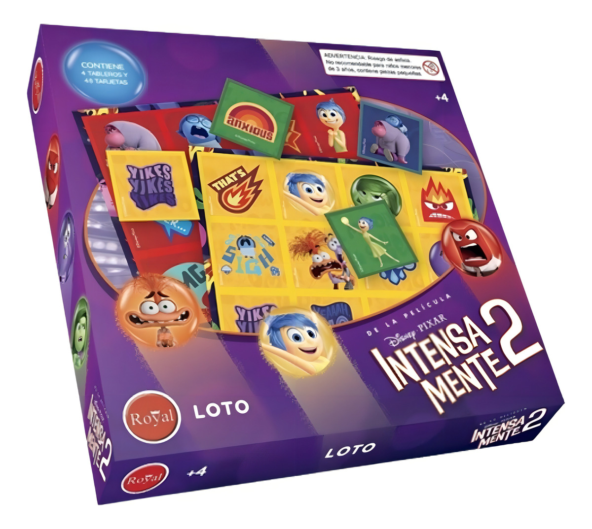 Juego De Mesa Infantil Loto Intensamente 2 Royal Loteria