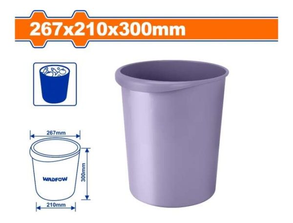 Tacho Contenedor Plastico Basura 267x210x300mm Wadfow Wlj133 - Imagen 2