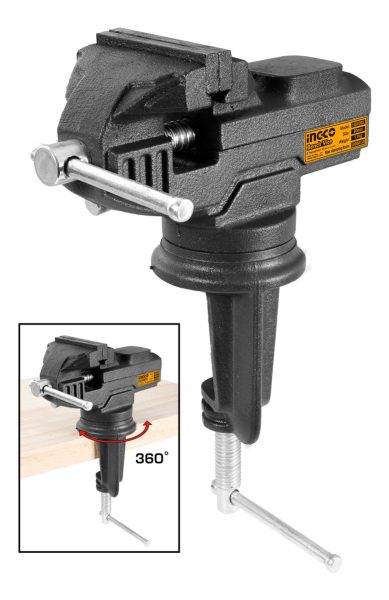Morsa De Banco Mesa 60mm Ingco Hbv082 Giratoria Joyero - Imagen 2