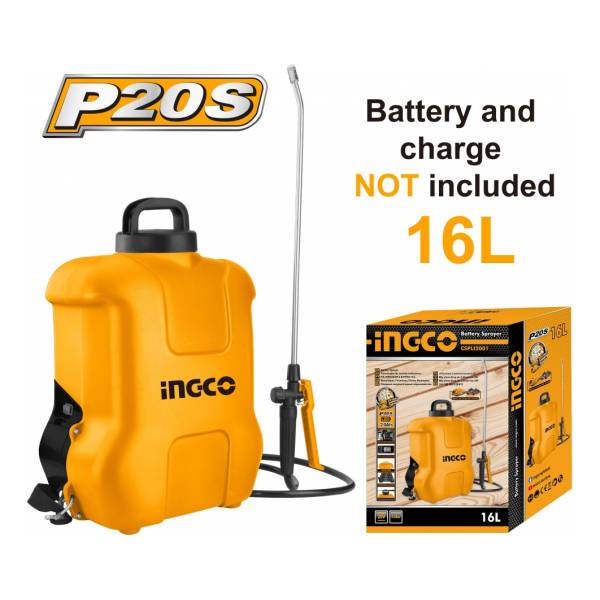 Fumigador Pulverizador P20s 16lt A Bateria 20v Ingco Cspli20 - Imagen 2