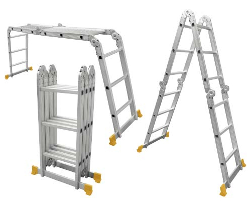 Escalera Andamio Aluminio Multiuso 12 Escalones 3.7mt Ingco