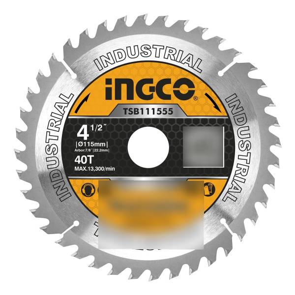 Ff Disco Corte Madera Amoladora 4 1/2 '' 40 Diente Ingco Tsb1115