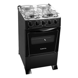 Cocina Super Gas Monte Carlo Negra 4 Hornallas 375c Punktal