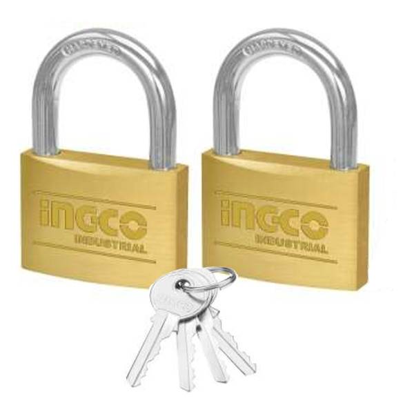 Set X 2 Candado Bronce Llaves Iguales 40mm Ingco Dbplk2402