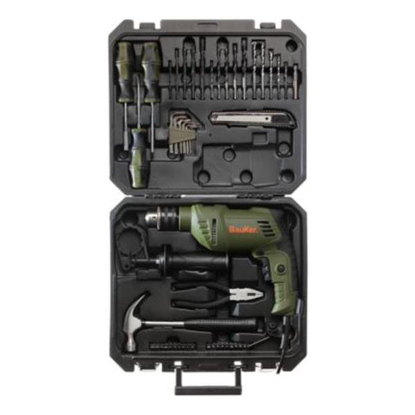 Taladro Percutor 600 W 13 Mm Con Accesorios Valija Bauker
