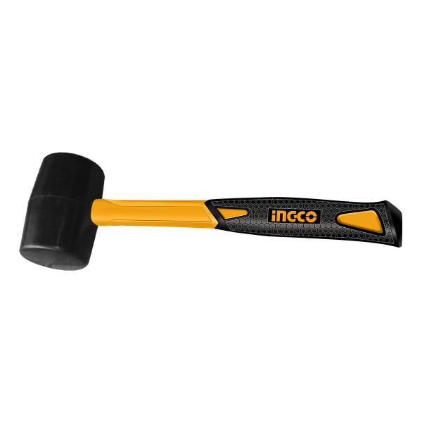 Ff Martillo Maso De Goma 220gr Ingco Hruh8208 Mango De Fibra