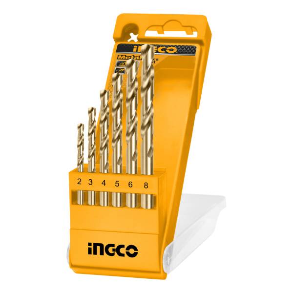 Ff Set 6 Mechas Metal Taladro Ingco Industrial 2-8mm Akd1055