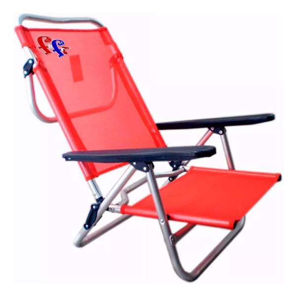 Ff Silla Playa Reposera Aluminio 5 Posiciones Baja Verano