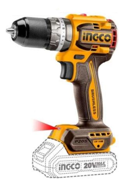 Atornillador 20v Percutor Mandril Met 13mm Cidli20602 Ingco - Imagen 2