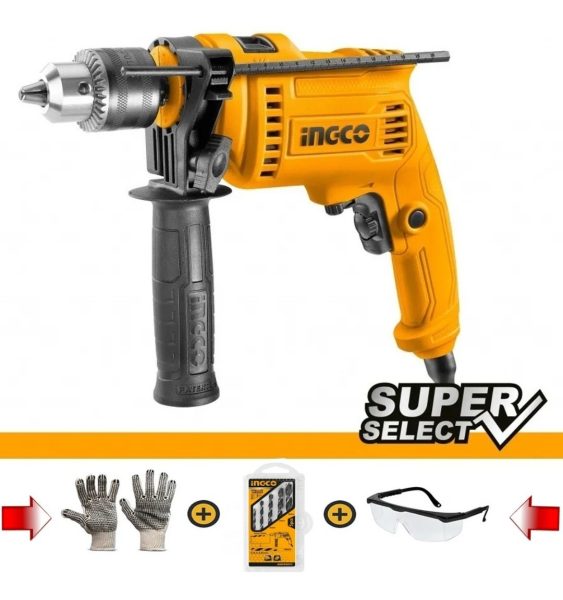 Taladro Percutor 680w Ingco Id6808 Pared Metal Madera Pro - Imagen 2
