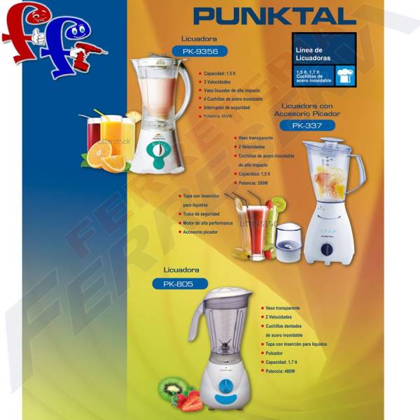 Ff Licuadora Punktal 1.5 Lts 2 Vel 450w Pk9356 - Imagen 3