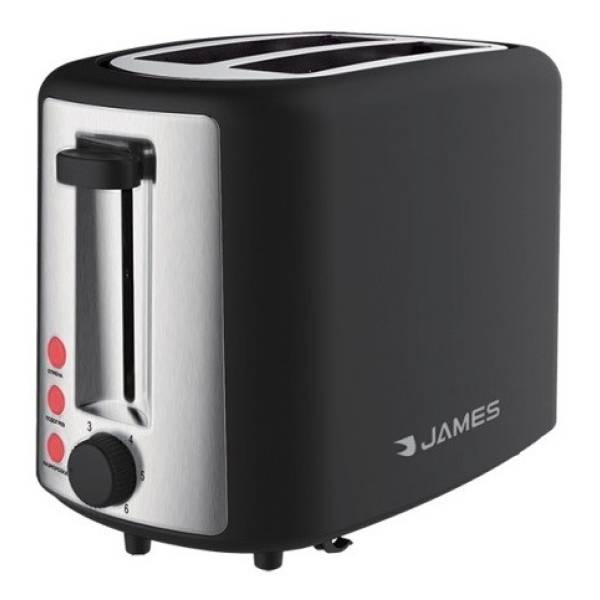 Tostadora James Inoxidable 800w Negra Tji2p