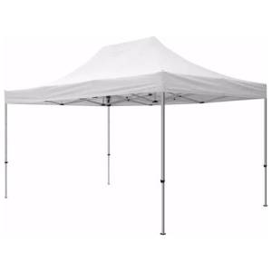 Gazebo Toldo Premium 3x4.5m Blanco Metal Plegable Camping