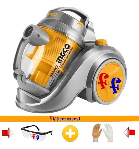 Aspiradora Sin Bolsa Ingco 2.5lt 2000w Regulador Vel Vc20258 - Imagen 2