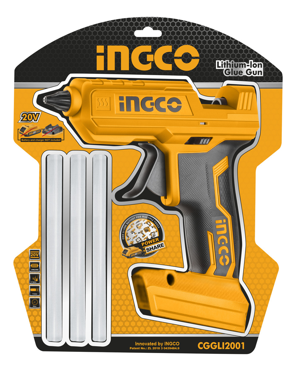 Pistola Silicona A Bateria 20 Volt Linea P20s Ingco Cggli200