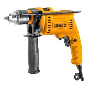Taladro Atornillador Percutor 680w Ingco Id68016 Color Amarillo