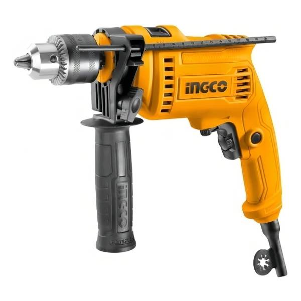 Taladro Atornillador Percutor 680w Ingco Id68016 Color Amarillo