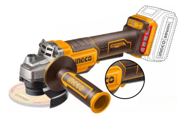 Amoladora A Bateria 20v P20s 4 1/2 Brushless Con Interrupto
