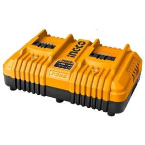 Cargador Rapido Inteligente Doble 20v P20s Ingco Fcli2034