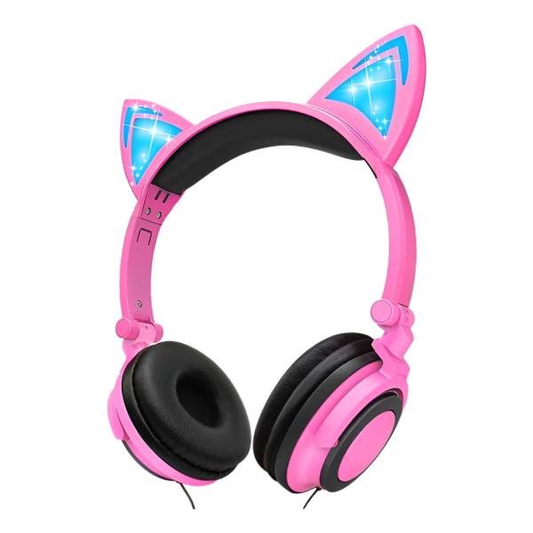 Vincha Auricular Orejas Gato C/luces Led Colores
