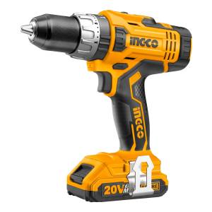 Taladro Atornillador 13mm 20volt Litio C 2 Bat Maleta Ingco