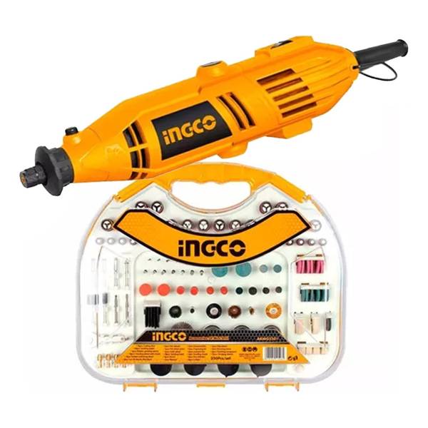 Ff Kit Mini Torno Rectificadora Ingco +250pcs + Valija +exte