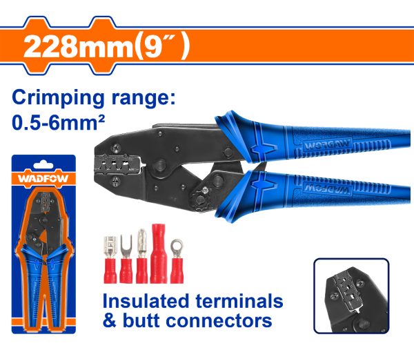 Pinza Crimpeadora Terminales Aislados Wcp3609 Wadfow Ff - Imagen 2