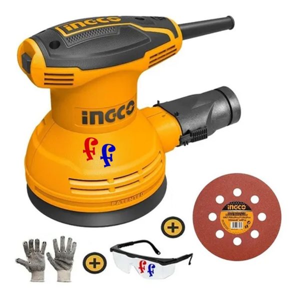 Ff Lijadora Roto Orbital 320w Industrial Ingco C Bolsa+5hoja - Imagen 2