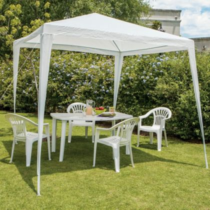 Gazebo Fijo De Pe 300 X 245 Cm Blanco - Imagen 3
