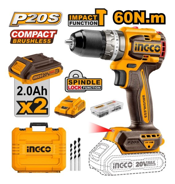Atornillador C Percutor 20v Sin Bat Sin Cargador Cidli206021 - Imagen 2