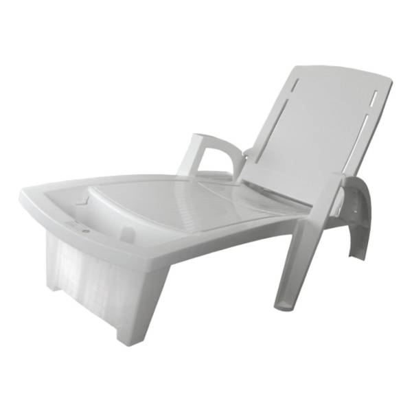 2 Sillas Reposeras Mor Sole Piscina Con Guarda Objetos Mesa - Imagen 2
