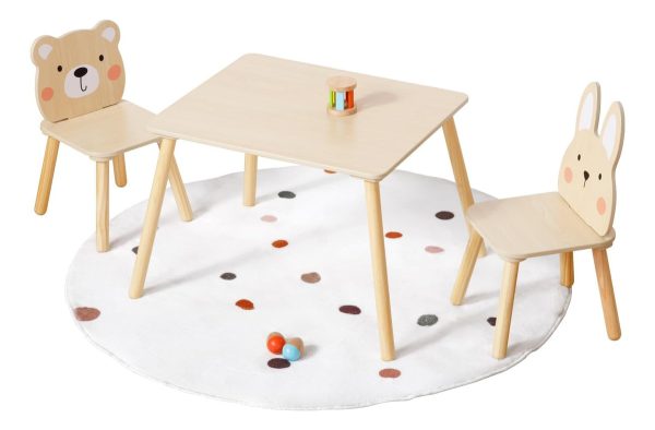 Juego De Mesa Y Sillas De Madera Para Niños Oso - Imagen 3