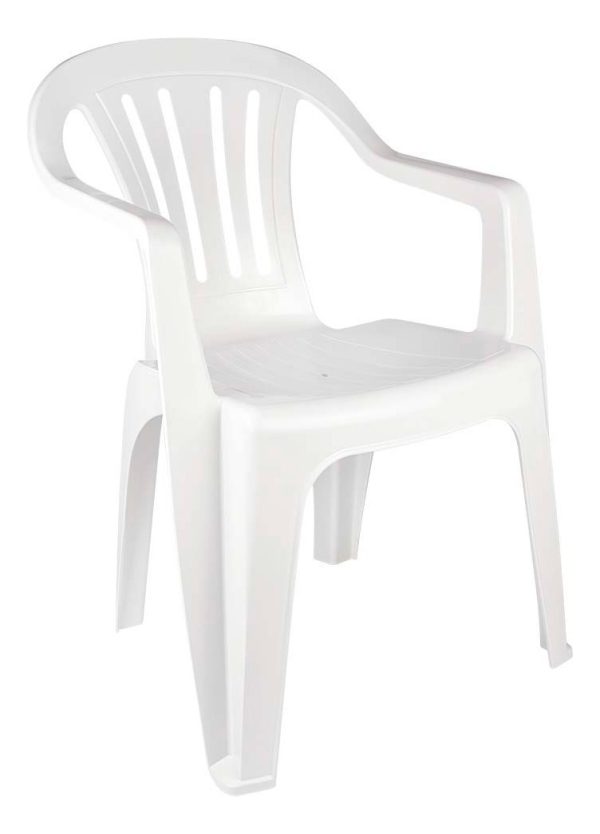 Silla Plastica Apilable Con Apoya Brazos