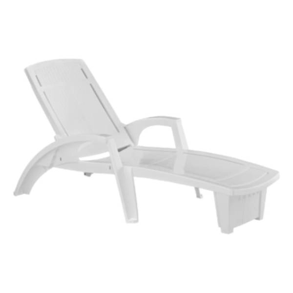 2 Sillas Reposeras Mor Sole Piscina Con Guarda Objetos Mesa - Imagen 4